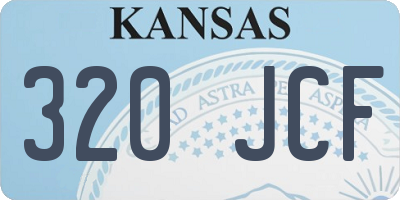 KS license plate 320JCF