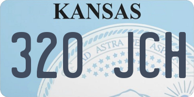 KS license plate 320JCH