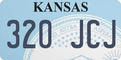 KS license plate 320JCJ