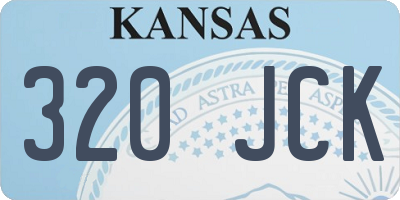 KS license plate 320JCK