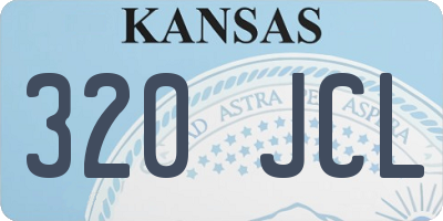 KS license plate 320JCL