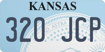KS license plate 320JCP