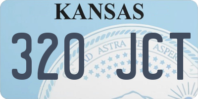 KS license plate 320JCT