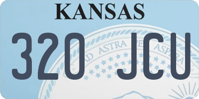 KS license plate 320JCU