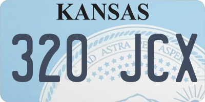 KS license plate 320JCX