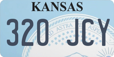 KS license plate 320JCY