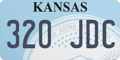 KS license plate 320JDC