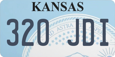 KS license plate 320JDI