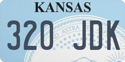 KS license plate 320JDK