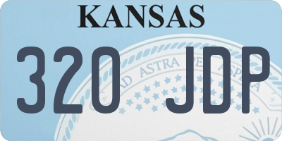 KS license plate 320JDP