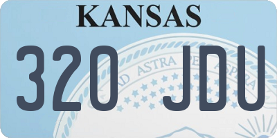 KS license plate 320JDU