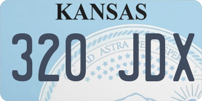 KS license plate 320JDX