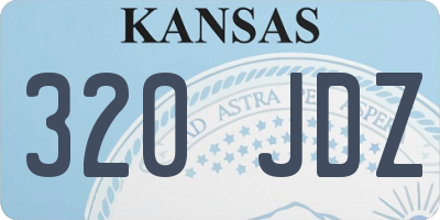 KS license plate 320JDZ