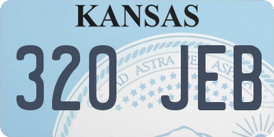 KS license plate 320JEB
