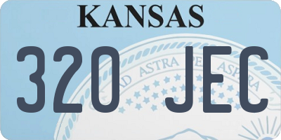KS license plate 320JEC