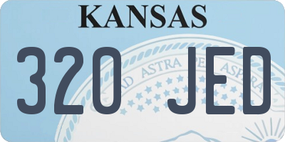 KS license plate 320JED