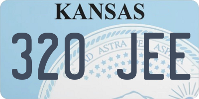 KS license plate 320JEE