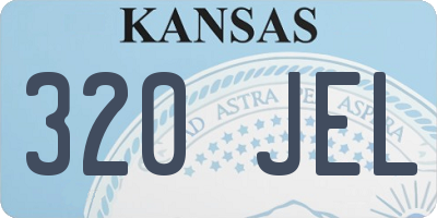 KS license plate 320JEL