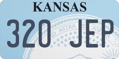 KS license plate 320JEP