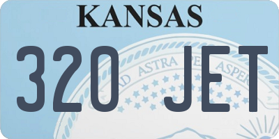 KS license plate 320JET