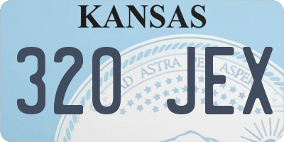 KS license plate 320JEX