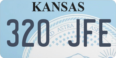 KS license plate 320JFE