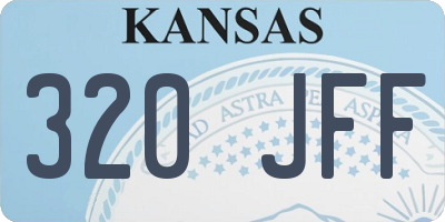 KS license plate 320JFF