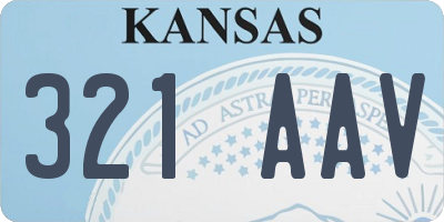 KS license plate 321AAV