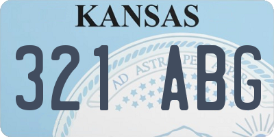 KS license plate 321ABG