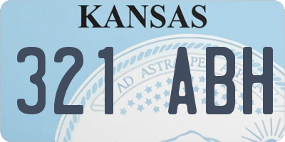 KS license plate 321ABH