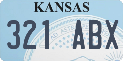 KS license plate 321ABX