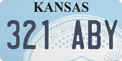 KS license plate 321ABY