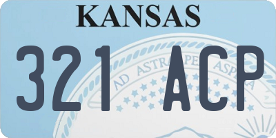 KS license plate 321ACP
