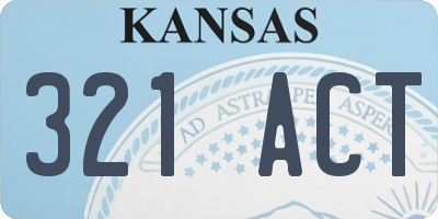 KS license plate 321ACT