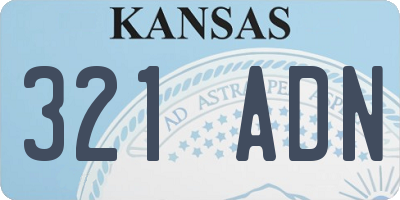 KS license plate 321ADN