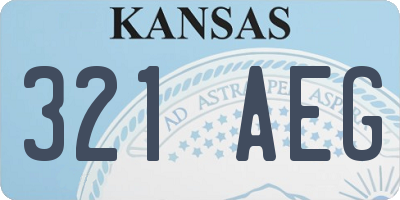 KS license plate 321AEG