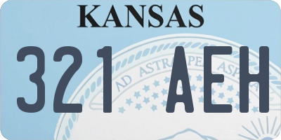 KS license plate 321AEH