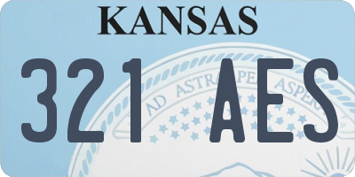 KS license plate 321AES