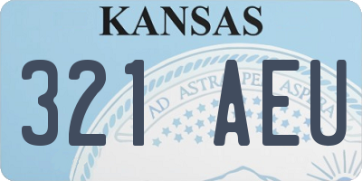KS license plate 321AEU
