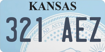 KS license plate 321AEZ