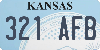 KS license plate 321AFB