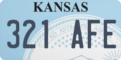 KS license plate 321AFE