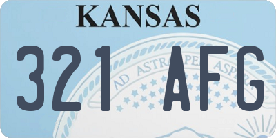 KS license plate 321AFG