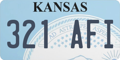 KS license plate 321AFI