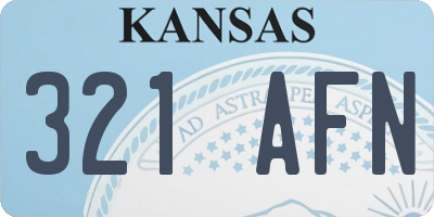 KS license plate 321AFN