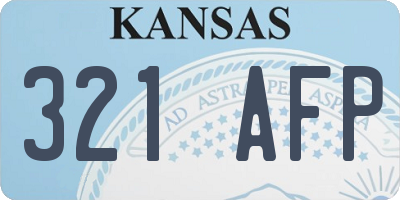 KS license plate 321AFP