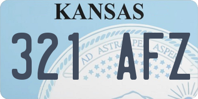 KS license plate 321AFZ
