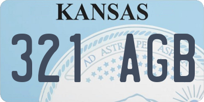 KS license plate 321AGB