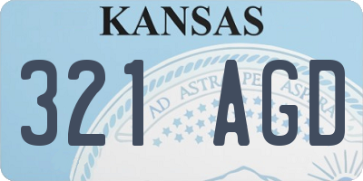 KS license plate 321AGD