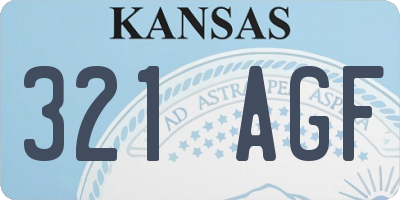 KS license plate 321AGF